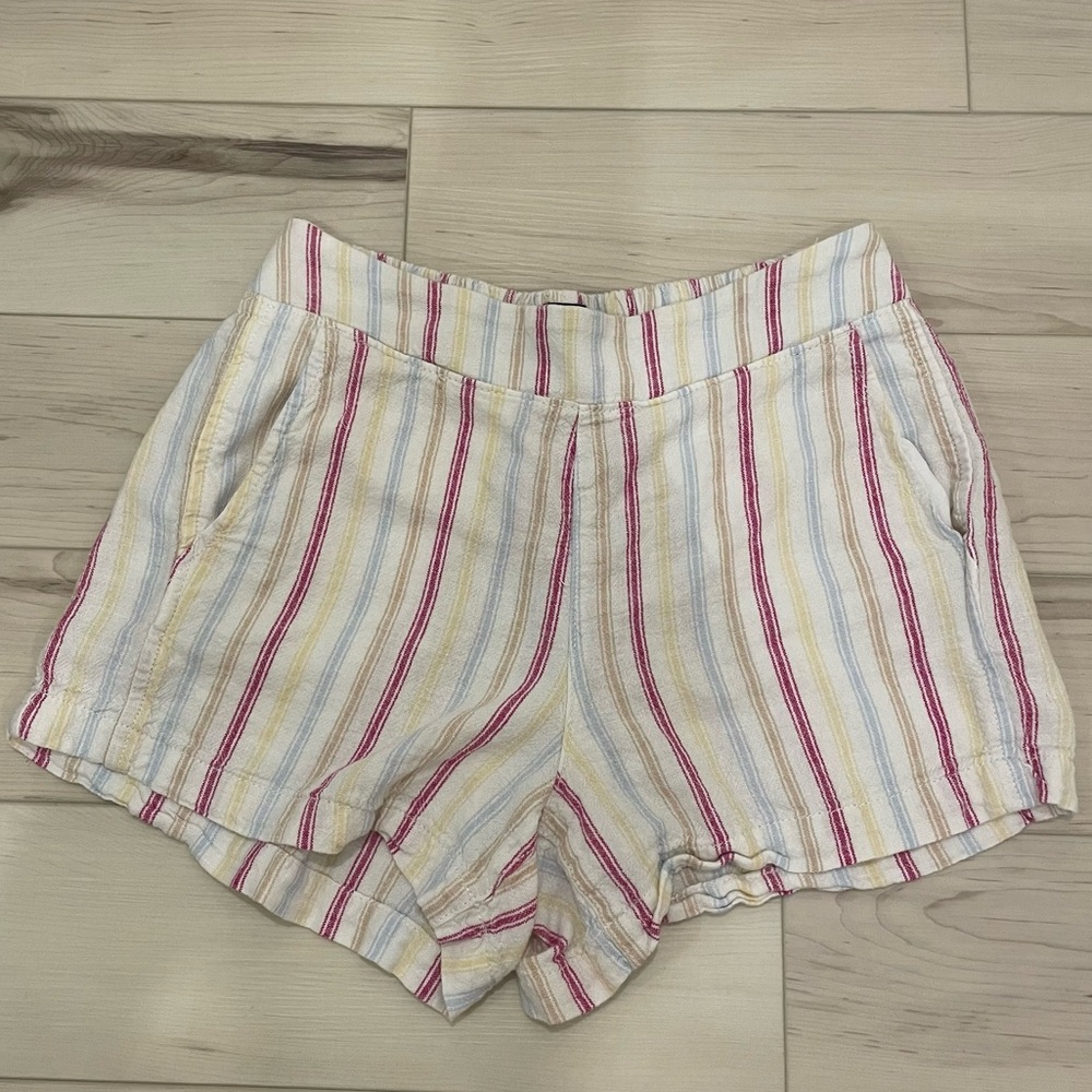 Gap Striped Cotton Linen Shorts